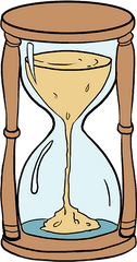 How To Draw An Hourglass - Cartoon Sand Clock Png