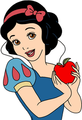 Snow White Clipart Transparent - Snow White With Apple Png