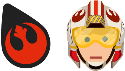 Star Wars Rebel Alliance Logo And Luke - Star Wars Rebels Logo Png