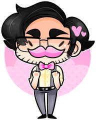 Markiplier Mark Fischbach Cherrydoodles - Drawing Wilford Warfstache Cute Png