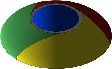 Google Chrome Logo 3d Cad Model Library Grabcad - Vertical Png