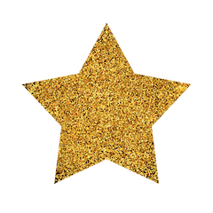 Star Png Transparent Background - Gold Glitter Star Png