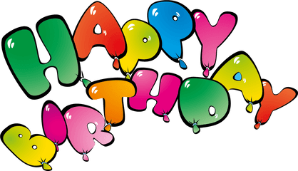 Happy Birthday Ballons - Transparent Background Happy Birthday Balloon Png