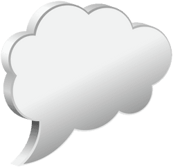 Clipart Cloud Speech Bubble Png Transparent