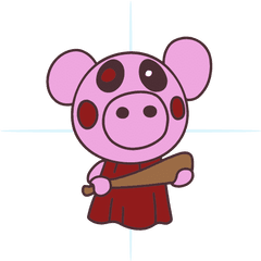 How To Draw Roblox Piggy Character - Easy Step By Step Art Draw Roblox Piggy Png