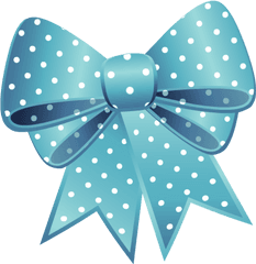 Turquoise Blue Ribbon Divider - Easter Bow Clipart Png