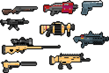 Fortnite Weapons Png - 8 Bit Gun Png