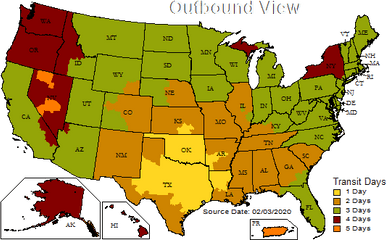 Shipping Tx Wedding Sparklers - Ups Shipping Map Png