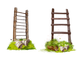 Flower Garden Ladder Frame Stairs Photography - Free PNG