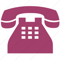 Iconsetc Simple Pink Classica Traditional Telephone Icon - Telephone Sticker Png
