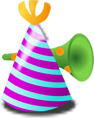 Hat And Horn Svg Vector Clip Art - Svg Clipart Gorro CumpleaÃ±os Vector Png