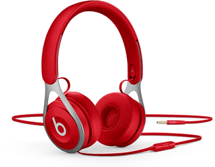 Red Headphone Png Image Background - Beats Wired Headphones Red