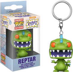 Rugrats Reptar Pocket Pop Vinyl Keychain By Funko - Clip Art Png