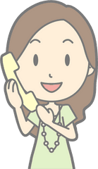 Female Using Telephone - Girl On Phone Clipart Transparent Public Domain Clipart Phone Png