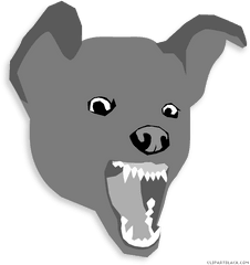 Download Angry Dog Clipart - Mean Dog No Background Png