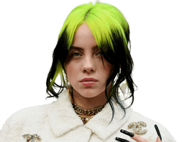 Hair Eilish Green Billie Free HQ Image - Free PNG