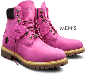 It All Started With The Yellow Boot - Pink Timberland Boots Mens Png