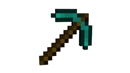 Hd Mincraft Diamond Pick - Minecraft Diamond Pickaxe Png