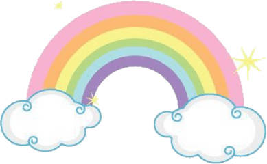 Tinymojis Cute Rainbow Clouds Soft Sticker By Goopie - Girly Png