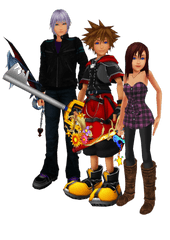 Kingdom Hearts Trios Images Sora Riku - Kingdom Hearts Sora And Friends Png