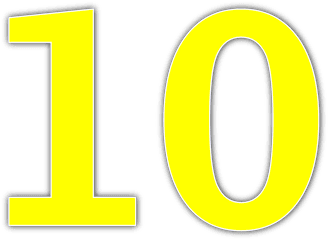 10 Number Png Transparent Images - Number 10 Yellow