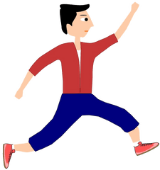 Running Man Transparent Background - Person Running Cartoon Png