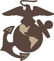 Marine Globe Anchor - Marine Corp Clipart Png