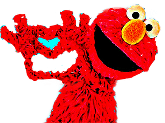 Elmo And Cookie Monster Clipart - Elmo Love Edits Png