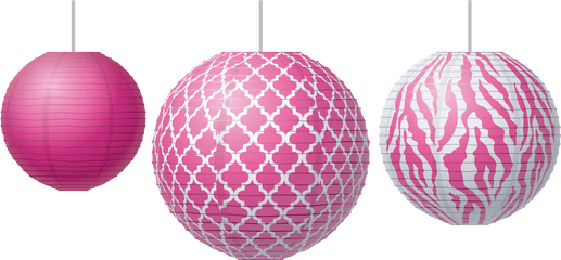 Big Bold Black - Pink Lanterns Png