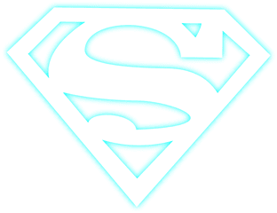 Neon Pngbyet Superman Logo Superhero - Superman Logo