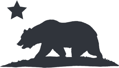 Ca Bear Silhouette - California Republic Bear Png