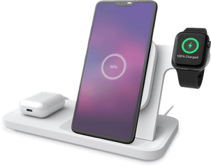 Wireless Chargers For Phones Charging Pads Stands Docks - Powered 3 In 1dock Png