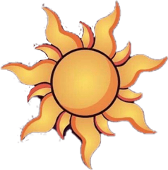 Tangled Sun Cute Sticker - Vertical Png