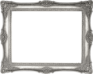 Silver Vintage Frame Png - Transparent Silver Picture Frame Png