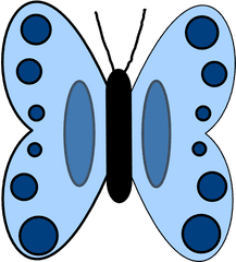 Blue Butterfly Clip Art - Clipart Png