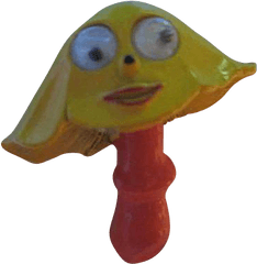 Mushroom Figural Orange Yellow - Bath Toy Png