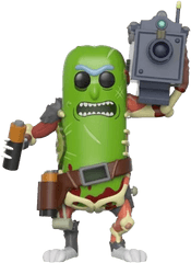 Rick Morty - Pickle Rick With Laser Funko Pop Png