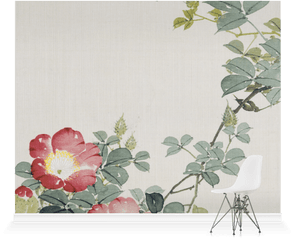 Wasp Red Flower U0026 Foliageu0027 Wallpaper Mural Surfaceview - Rosa Canina Png