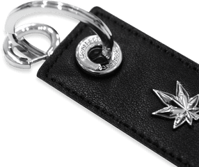 Download Japanese Maple Leaf Leather Tag Keychain - Full Keychain Png