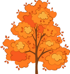 Fall Tree Clipart - Arbo De Oto O Animadas Png