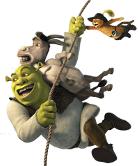 Png Shrek Transparent Background - Shrek Donkey And Puss Png