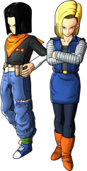 Android 17 Dragon Ball Fighterz - Android 18 And 17 Png