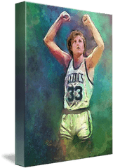 Larry Bird Boston Celtics Nba Art - Basketball Uniform Png