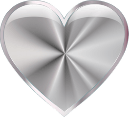 Gold Heart Png - Silver Heart Png