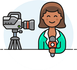 Transparent News Reporter Clipart - Journalist Clipart Png