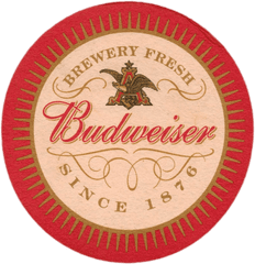 Budweiser Beer Coaster Transparent Png - Logos De Cerveza Budweiser