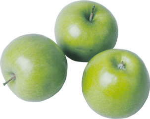 Three Green Apples Transparent Png - Apple