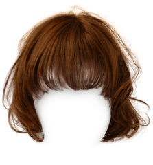 Download Wig Brown Hairstyle Short Pull - Brown Hair Bangs Png
