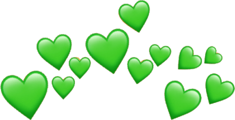 Greenheart Green Heart Emoji Heartcrown - Red Heart Emoji Transparent Png