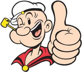 Popeye Thumb Up Transparent Png - Popeye Png